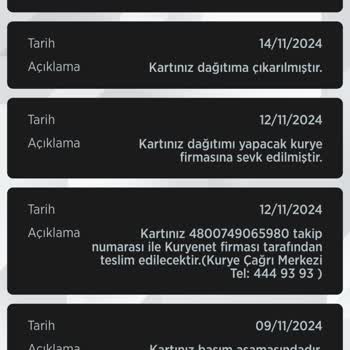 Adresime Ulaşılmadan Teslim Edilmeyen Kart