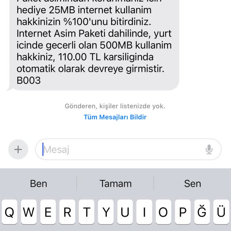 Vodafone'un Bilgilendirmesiz Ekstra Ücretlendirmesi