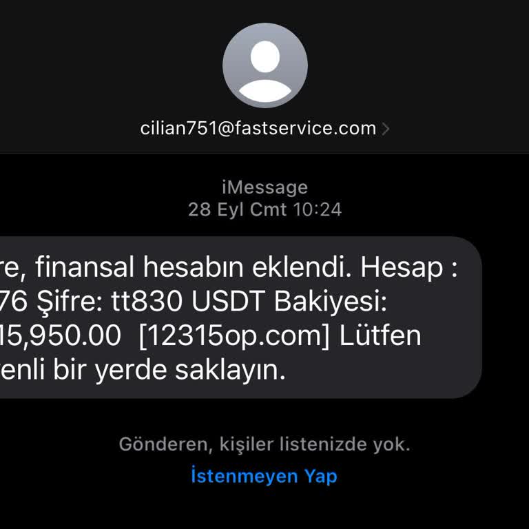 Bilinmeyen Mesaj Ve Olası Hukuki Sorunlar