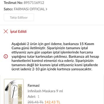 Yanlış Sipariş İadesinde Bankaya Yansımayan İade Sorunu