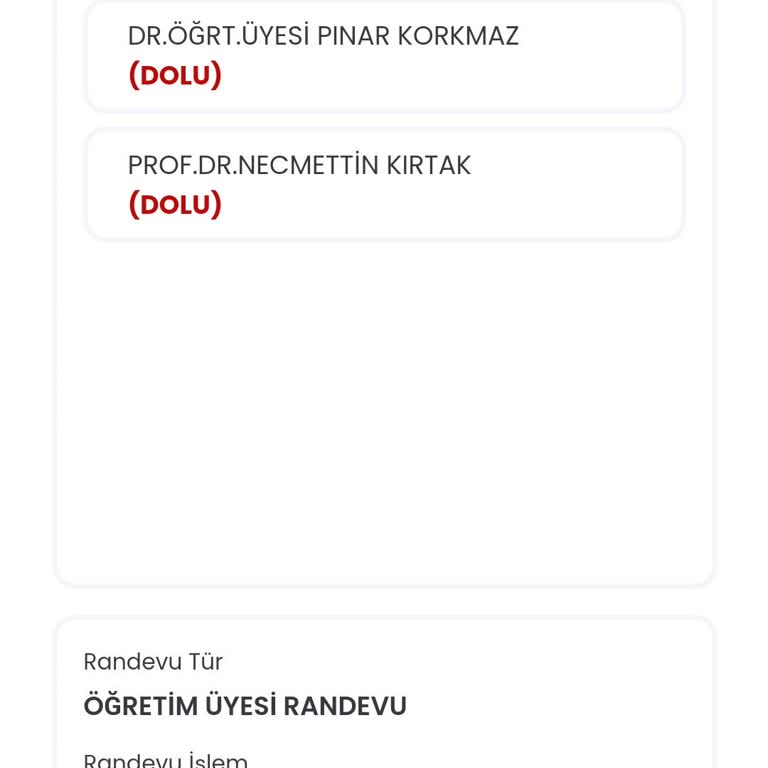 Online Randevu Alamama Sorunu