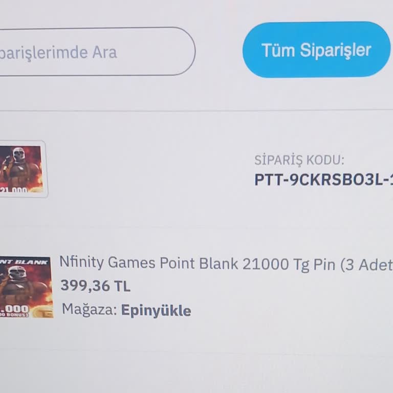 Epttavm'den Alınan E-pin Ürünleri Teslim Edilmiyor