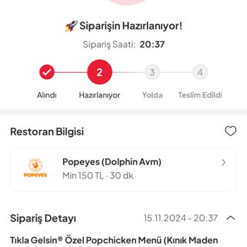 Popeyes Siparişimde İletişim Sorunu Ve Kötü Hizmet