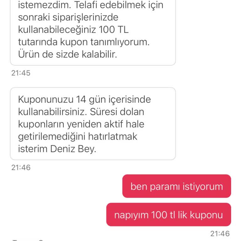 Yemek Sepeti'nde Hayal Kırıklığı: İade Kabul Edilmedi