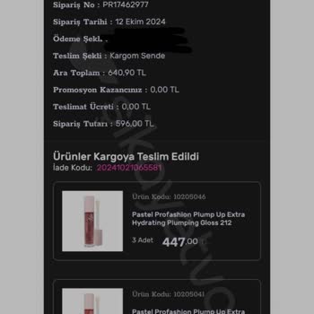 Para İadesi Yapılmayan Yanlış Ürün Ve Kargo Takip Sorunu