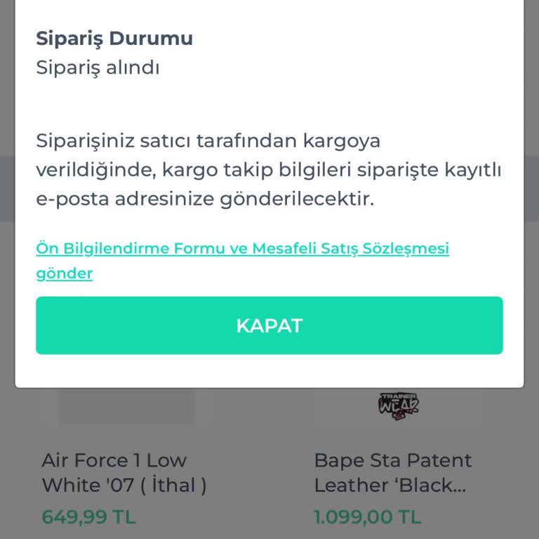 Shopier'de Geciken Ayakkabı Siparişi Ve İade Talebi