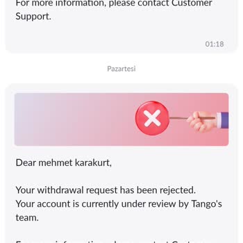 Tango Uygulamasında Ödül Çekim Sorunu
