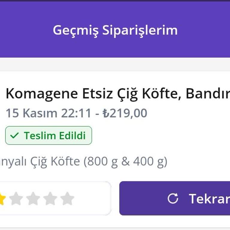 Getir Yemek'te Teslim Edilmeyen Sipariş Sorunu