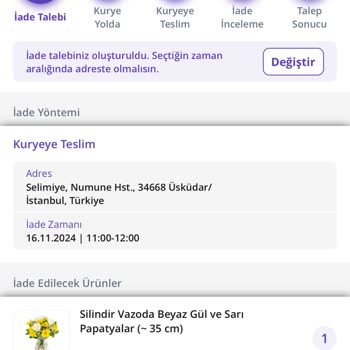 Getir Çarşı'dan Gelen Solmuş Çiçek Ve İade Sürecindeki Sorunlar