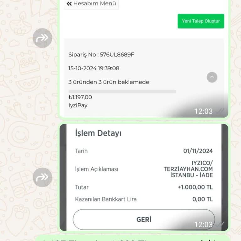 Eksik Para İadesi Ve Yanıltıcı Ürün Bilgisi