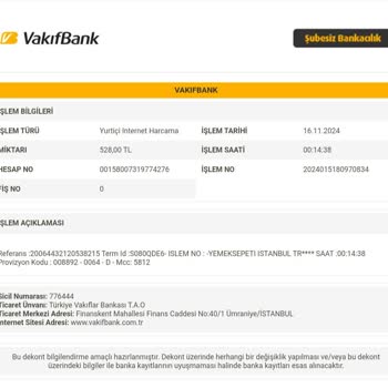 Yemeksepeti Hesap Güvenliği Sorunu
