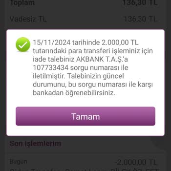 Yanlış Havale Sonrası İptal Edilemeyen İşlem Mağduriyeti