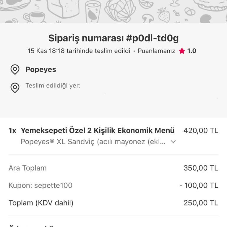 Popeyes Tavuklarıyla Gece Kabusu