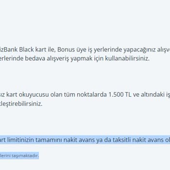 Denizbank Black Kredi Kartı Nakit Avans Limiti Sorunu