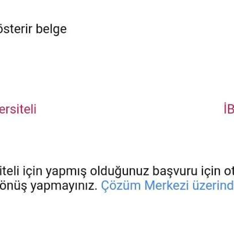 İBB Genç Üniversiteli Burs Başvurusunda Belge Sorunu
