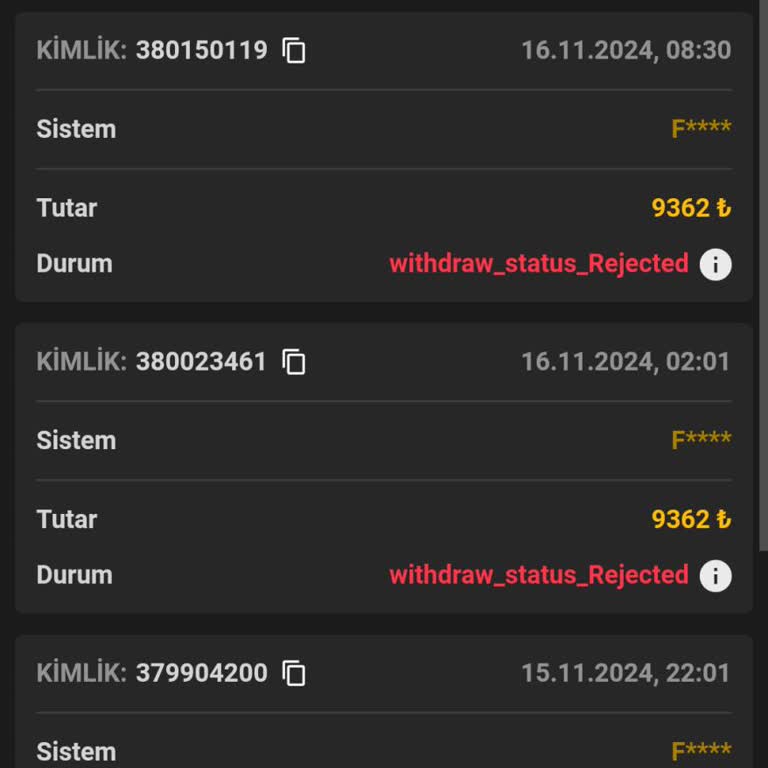 Para Çekimlerinde Sürekli İptal Sorunu