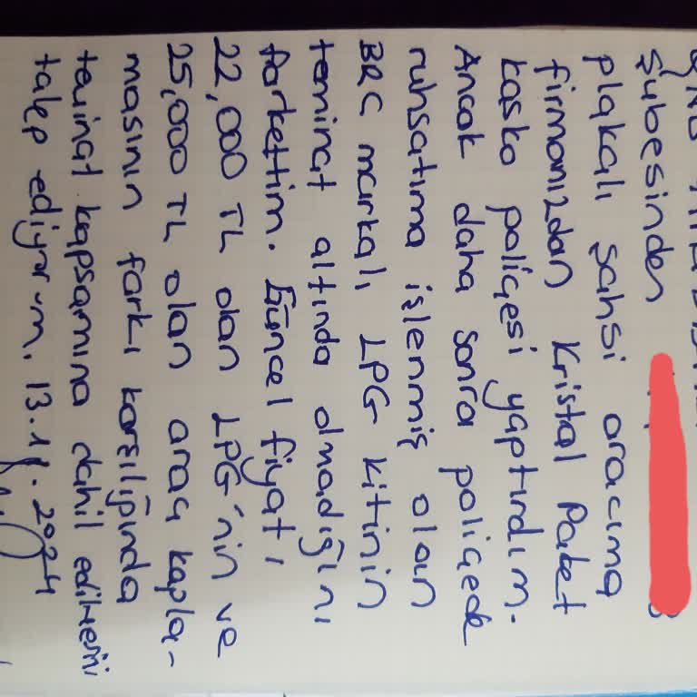 Kasko Poliçesinde Revizyon Talebinde Gecikme