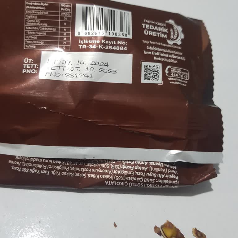 Tarım Kredi Kooperatif Çikolatasında Tehlikeli Fıstık Kabukları