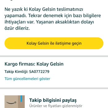 Prime Üyelikte Teslimat Sorunu