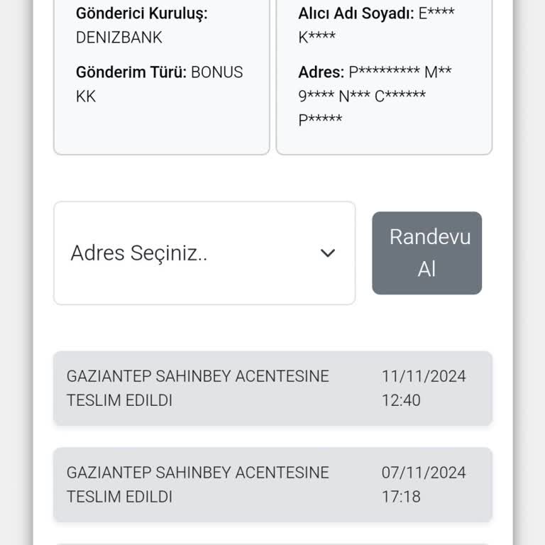 Denizbank Kartım 10 Gündür Teslim Edilmiyor