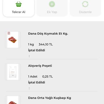 Özdilek Sanal Market Sipariş İptali Sorunu