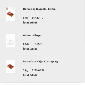 Özdilek Sanal Market Sipariş İptali Sorunu