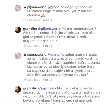 Yanlış Beden Pijama Ve İade Sorunu
