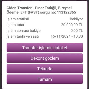 EFT İşleminde Teknik Sorun Ve Acil Destek İhtiyacı