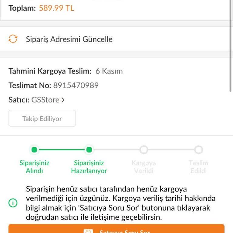 Trendyol GS Store Siparişim Neden Hala Kargoya Verilmedi?