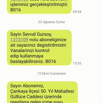 ASKİ Sayaç Okuma Ve İade Sorunları