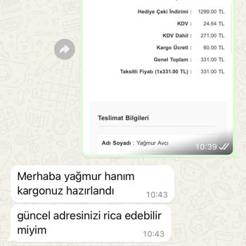 Yanlış Hediye Çeki Ve Kargoda Belirsizlik