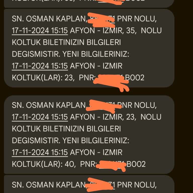 Özkaymak Seferinde Sürekli Değişen Koltuk Ve Ulaşılamayan Müşteri Hizmetleri