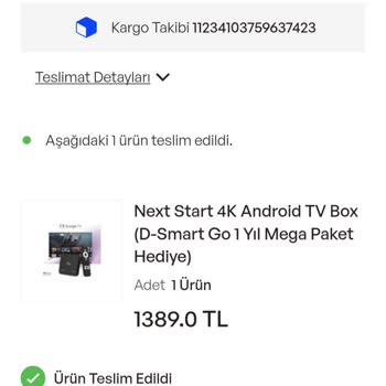 Yanlış Ürün Gönderimi: Beklenen TV Box Yerine TV Stick Geldi