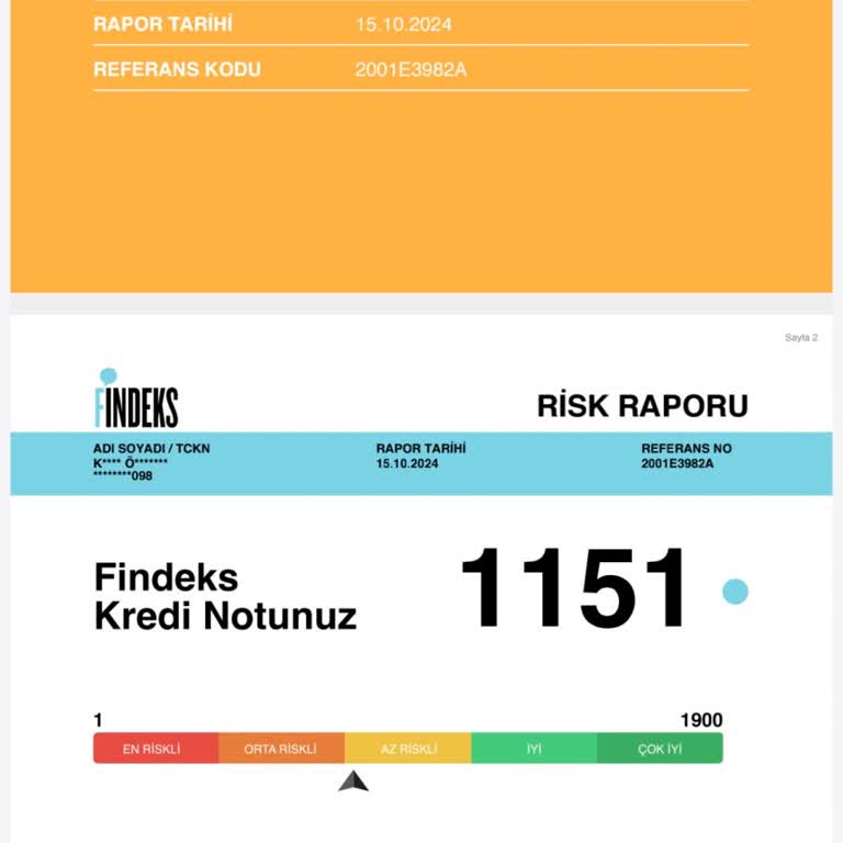 Findeks Skorunda Yanlış Sabitleme Sorunu