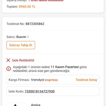 Buevin Trendyol'da Hayal Kırıklığı: Hasarlı Ürün Ve İade Sorunu