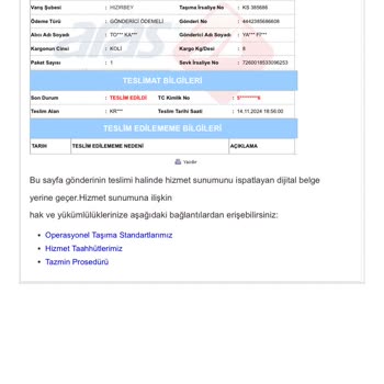 Aras Kargo Hızırbey Şubesi Teslimat Sorunu