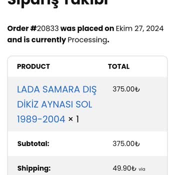 Yedek Parça Siparişim Neden Hala Hazırlanıyor?