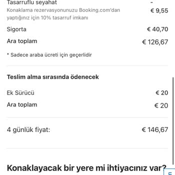 Booking.com Aracılığıyla Araç Kiralama Sorunu Ve Geri Ödeme Talebi