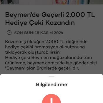 Promosyon Çekinde Yaşanan Hayal Kırıklığı
