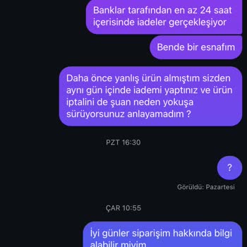 Sipariş İptali Ve Geri İade Sorunu