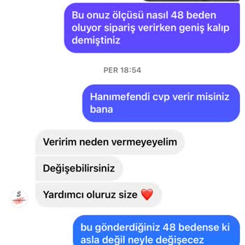 Yanlış Beden Ürün Ve İletişim Sorunu