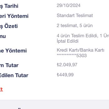 Stokta Olmayan Ürün Ve İptal Edilen Sipariş Mağduriyeti