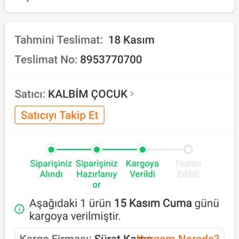 Trendyol Kalbim Çocuk Şikayeti