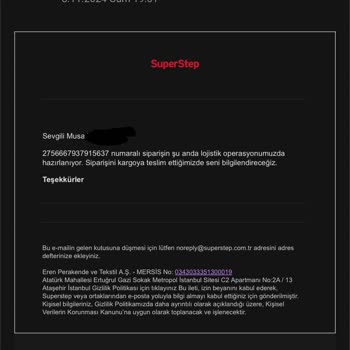 SuperStep: Teslim Edilmeyen Ürün Ve İade Sorunu