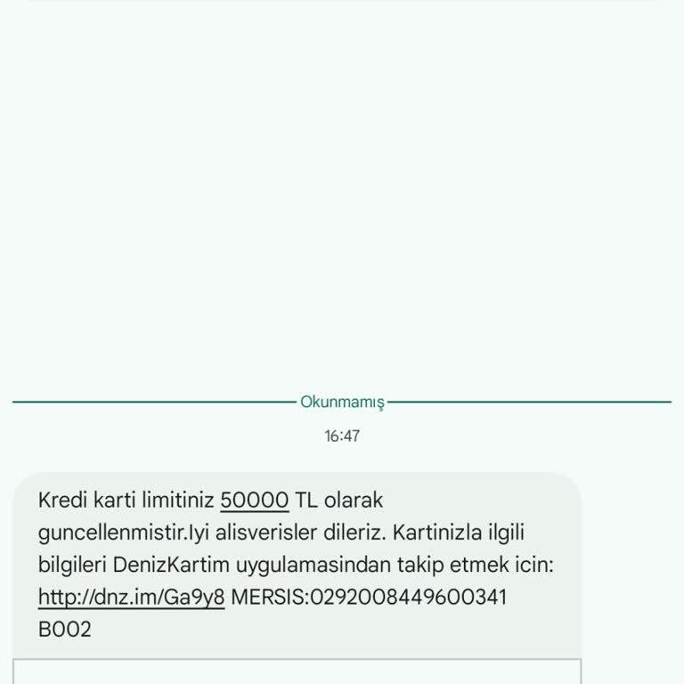 Denizbank'ın Kredi Kartı Limit Artışı Sorunu