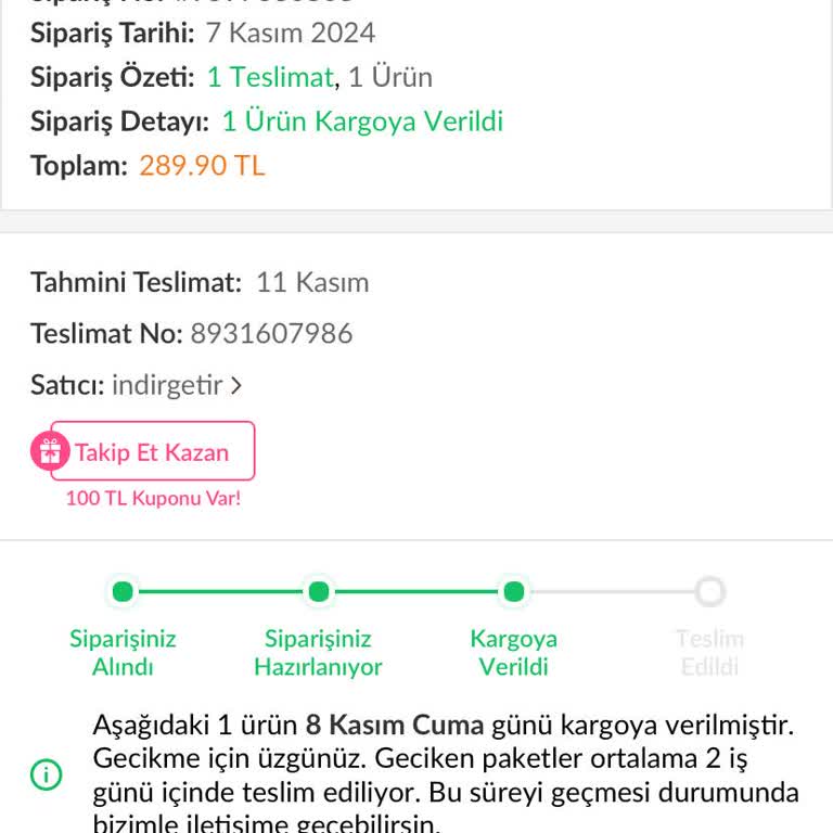 Teslimat Tarihi Geçen Kargo İçin Acil Çözüm Talebi