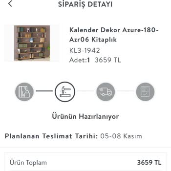 Vivense'den Kitaplık Teslimatında Büyük Gecikme