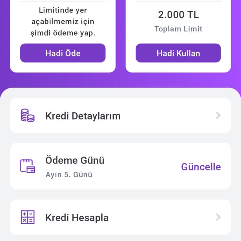 Hadi Veresiye Uygulamasıyla Limit Sorunu