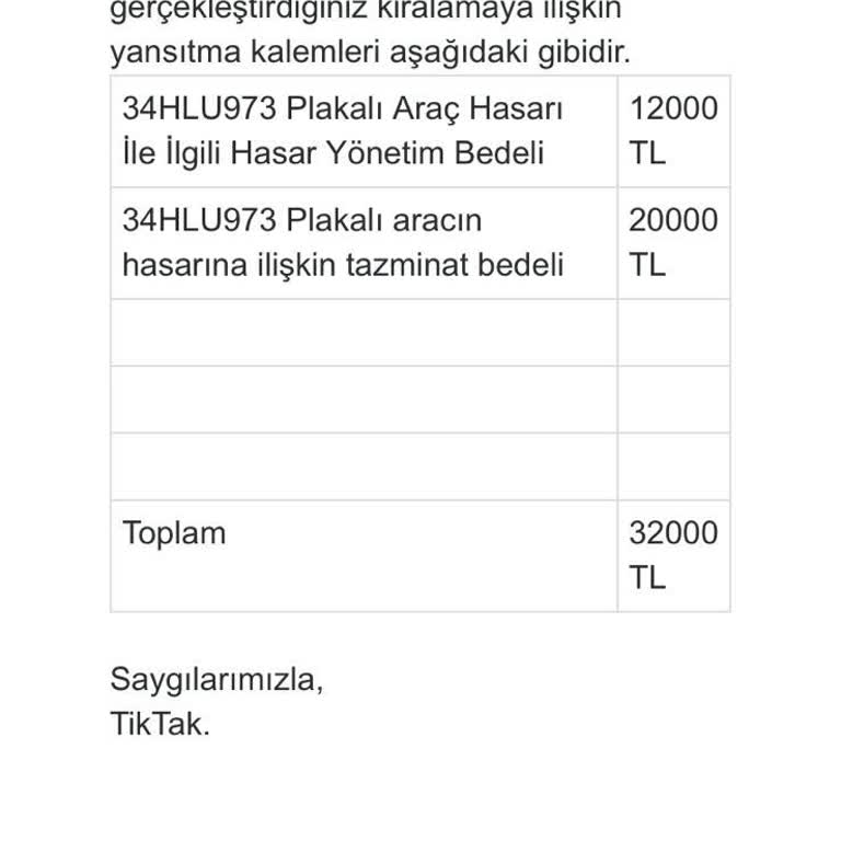 Haksız Kaza Ücreti Talebi Ve Yanıltıcı Fatura