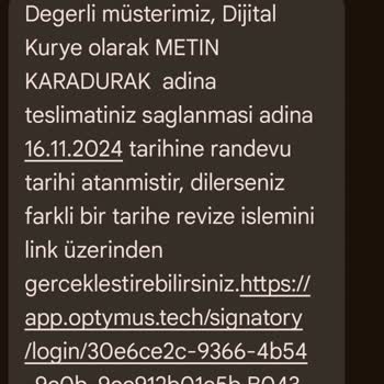 Kurye Randevusu Sürekli Erteleniyor